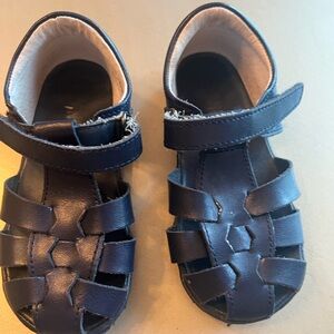 Angel Navy Blue T-Strap Sandals for Everyday Comfort
